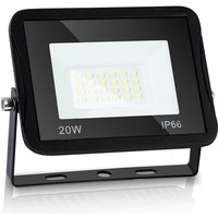 Vingo - led Fluter Flutlicht Strahler Baustrahler Außen Lampe IP65 20W 1X Kaltweiß Scheinwerfer von VINGO