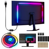 Led Strip für Gaming Schreibtisch, rgbic led Streifen für 32 Zoll PC-Monitor, pc Hintergrundbeleuchtung, usb Led Beleuchtung mit App-Steuerung - Vingo von VINGO