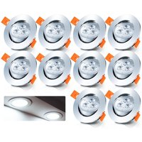 Vingo - swanew 10er led Einbaustrahler Deckeneinbauleuchte Set Einbauleuchte Deckenleuchte Einbauspot Deckenspot IP20 245LM Spots Kaltweiß 3W Vingo - swanew 10er led Einbaustrahler Deckeneinbauleuchte Set Einbauleuchte Deckenleuchte Einbauspot Deckenspot IP20 245LM Spots Kaltweiß 3W von VINGO