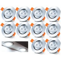Vingo - swanew 10er led Einbaustrahler Deckeneinbauleuchte Set Einbauleuchte Deckenleuchte Einbauspot Deckenspot IP20 245LM Strahler Kaltweiß 3W Vingo - swanew 10er led Einbaustrahler Deckeneinbauleuchte Set Einbauleuchte Deckenleuchte Einbauspot Deckenspot IP20 245LM Strahler Kaltweiß 3W von VINGO