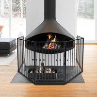 Vingo - swanew Absperrgitter Türschutzgitter Tierlaufstall Kind Welpenzaun 5-tlg Sicherung Konfigurationsgitter von VINGO