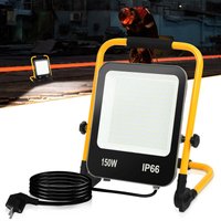 Vingo - swanew Fluter Stativ 150W led Fluter Flutlicht Baustrahler Scheinwerfer mit Stecker von VINGO