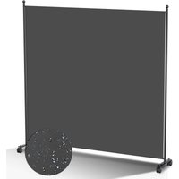 Swanew Paravent mit Rollen Faltbarer Raumteiler Outdoor Trennwand Garten Sichtschutz Raumtrenner 1 teilig Anthrazit 187x181 cm Swanew Paravent mit Rollen Faltbarer Raumteiler Outdoor Trennwand Garten Sichtschutz Raumtrenner 1 teilig Anthrazit 187x181 cm von VINGO