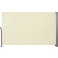 Vingo - swanew Seitenmarkise Markisen Ausziehbar 160x300cm Sichtschutz Windschutz Sonnenschutz Seitenrollo Alu Beige von VINGO
