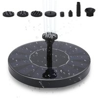 Vingo - swanew SolarPumpe solar springbrunnen 1.5W 6 verschiedenen Spray Köpfe Teichpumpe Brunnen Wasserpumpe Teichpumpe Fontäne 190L/H von VINGO