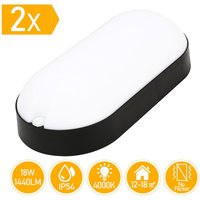 Vingo - swanew led Feuchtraumleuchte Wasserdicht Deckenleuchten IP54 Wasserdicht Garage Lampe Keller 15W 2x von VINGO