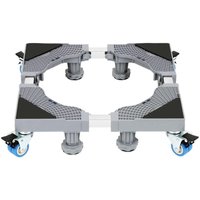 Swanew Waschmaschinen Untergestell 8 Beine+4 Räder 40-68cm Haushaltsgroßgeräte-Zubehör Podest Höhenverstellbar von VINGO