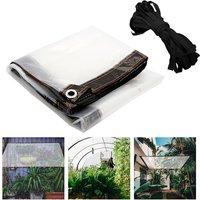 Vingo - Wasserdichte Transparente Plane mit Ösen Wetterfeste Strapazierfähige Vordächer und Planen für Gartenmöbel Pflanzen Gewächshaus Pet Hutch von VINGO