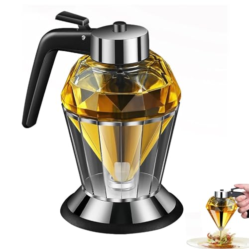 Honigspender, 200ml Honigspender Tropffrei Glas, Sirup Spender Mit Untersatz Speicher Ständer, Honigspender Quetschflasche Mit Rutschfestem Silikonboden, Syrup Dispenser Für Küchenwerkzeug (Glas) von VINGVO