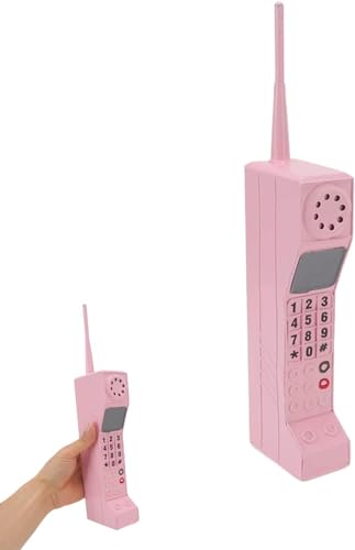 VINGVO Retro-Handy-Modell, 80er-90er-Jahre-Handy-Requisite aus Altem Ziegelstein, Gefälschte Telefon-Requisite für Halloween-Party, Fotografie-Requisiten, Fotostudio-Dekorationen (Rosa) von VINGVO