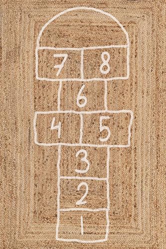 VINILIKO, Vinylteppich Rayuela aus Jute, 150 x 225 cm von VINILIKO