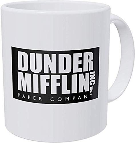VINMEA Keramik Kaffeetasse, 325 ml, Dunder Mifflin, Michael Scott, Film, Klassiker, Hochglanz-Finish, Wegwerfbar, Zuhause, Heißgetränke von VINMEA