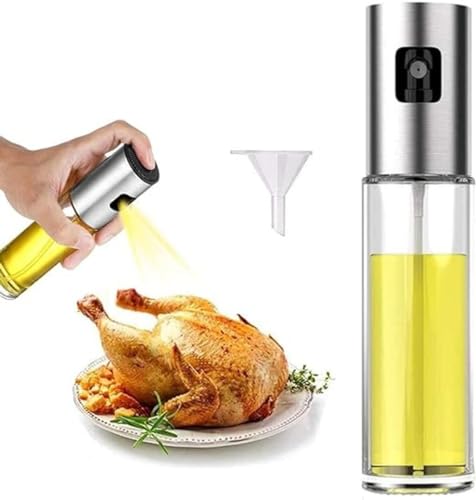 VINPAM 100ml Essig Sprayer Spender, Dressing Spray Grilling Olivenöl Glasflasche (1 PCS) von VINPAM