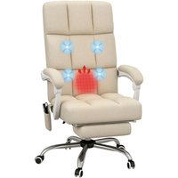 Vinsetto - Bürostuhl mit Vibrationsmassage, Ergonomischer Schreibtischstuhl mit Liegefunktion, Wärmfunktion, Höhenverstellbar Drehstuhl mit von VINSETTO