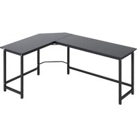 Vinsetto - Computertisch Schreibtisch Eckschreibtisch höhenverstellbar Metall Schwarz 168 x 120 x 75 cm von VINSETTO
