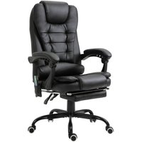 Vinsetto - Bürostuhl mit Massagefunktion, ergonomischer Chefsessel mit Liegefunktion, höhenverstellbar drehbar Schreibtischstuhl mit Fernbedienung, von VINSETTO