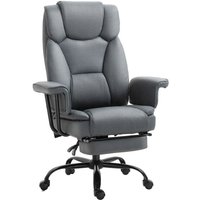 Vinsetto - Bürostuhl Ergonomischer Chefsessel 360° Drehbar Computerstuhl höhenverstellbar mit Kopfstütze und gepolsterte Armlehnen mit Fußstütze von VINSETTO