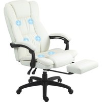 Vinsetto Bürostuhl mit Massagefunktion, Ergonomisch Schreibtischstuhl mit Liegefunktion, Höhenverstellbar Chefsessel mit Drehfunktion, Fußstütze, Vinsetto Bürostuhl mit Massagefunktion, Ergonomisch Schreibtischstuhl mit Liegefunktion, Höhenverstellbar Chefsessel mit Drehfunktion, Fußstütze, von VINSETTO