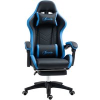 Vinsetto - Gaming Stuhl Bürostuhl Computerstuhl mit Lendenkissen, Kopfstütze, Gaming Sessel, höhenverstellbarer Schreibtischstuhl mit Fußstütze, von VINSETTO