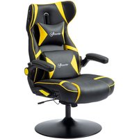 Vinsetto - Gaming Stuhl mit Wippen- und Schkelfunktion, ergonomischer Computerstuhl, höhenverstellbar, drehbar Schreibtischstuhl mit Lautsprecher, von VINSETTO
