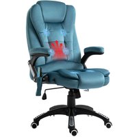 Massagesessel Chefsessel mit Massagefunktion höhenverstellbarer Drehstuhl ergonomischer Gamingstuhl Bürostuhl massage Blau 67 x 74 x 107-116 cm von VINSETTO