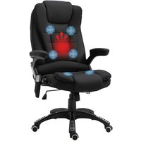 Bürostuhl mit Vibrationsmassage, Ergonomisch Schreibtischstuhl mit Heiz-, Liegefunktion, Höhenverstellbar Chefsessel mit Fernbedienung, Seitentasche, von VINSETTO