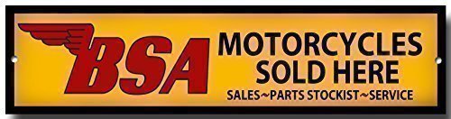 VINTAGE SIGN DESIGNS BSA Motorräder Sold Here Qualität Metall Garage Schild von VINTAGE SIGN DESIGNS