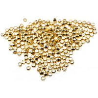 0, 01 Eur/stk. 200 Quetschperlen in Goldfarben, 2 Mm von VINTAGEPARTSeu