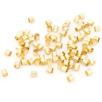 0, 03 Eur/Stk. Quetschperlen Aus Messing in Goldfarben Beschichtet 2, 5 X Mm 100 Stück Von Vintageparts Zum Schmuck Selber Machen von VINTAGEPARTSeu