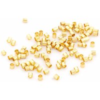 Quetschperlen Aus Messing Langanhaltend Beschichtet in Goldfarben 2 X Mm 100 Stück Von Vintgaeparts Zum Schmuck Selber Basteln von VINTAGEPARTSeu
