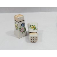 Antike Mini Shaker - Handbemalte Salz - Und Pfefferhaier Set -Porclain -Made in Japan -Sammlerglas-Floral -Anfang Der 1900Er Jahre von VINTAGEclothHOUSE
