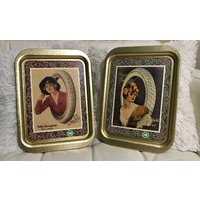 Set Von Zwei Vintage Kelly Spingfield Reifen Und Tubes Sammlerstück Serviertabletts Bar Dekor Trays Man Cave von VINTAGEclothHOUSE