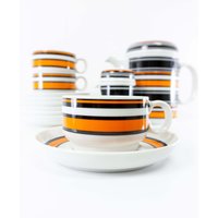 1970S Porcelain Tableware Thomas "Scandic' Set Cup + Saucer, Design By Hertha Bengtson, 1 Of 3 1970S Porcelain Tableware Thomas "Scandic' Set Cup + Saucer, Design By Hertha Bengtson, 1 Of 3 von VINTARAMAcom