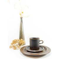 Iconic Arabia Ruska Trio Coffee Set Cup Saucer Plate Design Ulla Procope 1960S Midcentury Modern Tableware von VINTARAMAcom
