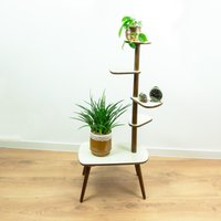 Original 1950S Five Tier Plant Stand Vanilla Beige White Pattern Formica Surface Midcentury Vintage Flower Pot Rack Rotatable Platforms Original 1950S Five Tier Plant Stand Vanilla Beige White Pattern Formica Surface Midcentury Vintage Flower Pot Rack Rotatable Platforms von VINTARAMAcom