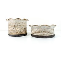 Set Of Two Rare 1970S Danish Midcentury Ceramic Planter Pots By Kaj Henning Jensen For Kh Keramik von VINTARAMAcom