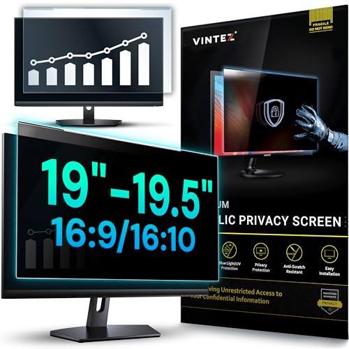 VINTEZ Universal Acryl Blickschutzfilter für Breitbild-Computermonitore, 440 x 290 mm, Monitorrahmen zum Aufhängen VINTEZ Universal Acryl Blickschutzfilter für Breitbild-Computermonitore, 440 x 290 mm, Monitorrahmen zum Aufhängen von VINTEZ