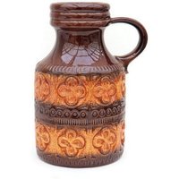 Mid Century Scheurich Keramik Design Muster 489-23, Mcm West Germany Vase von VINTIS