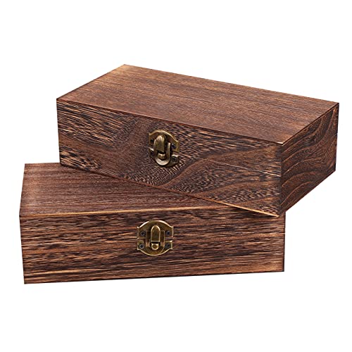 VINTORKY 2 Stücke Vintage Holz Lagerung Boxen Schmuck Boxen Deckel Für Dekorative Lagerung von VINTORKY
