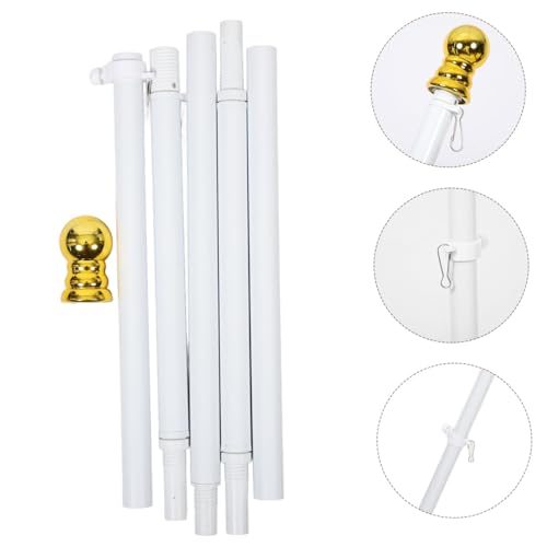 VINTORKY 1 Satz Aluminiumlegierung Fahnenmast Teilige Drehbare Fahnenstange für Garten Wetterfest Rostfrei für Balkone und Außenbereiche VINTORKY 1 Satz Aluminiumlegierung Fahnenmast Teilige Drehbare Fahnenstange für Garten Wetterfest Rostfrei für Balkone und Außenbereiche von VINTORKY