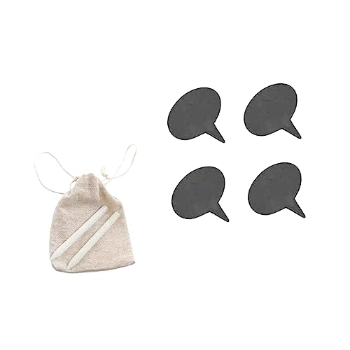 VINTORKY 1 Satz Dessert-Topper tortendeko einschulung racletteset caketopper 1 Backwaren-Topper Käse-Labels Etiketten Käsedeckelschilder mit Tasche Käseeinsätze Naturschiefer Black von VINTORKY