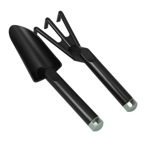 VINTORKY 1 Satz Gartenwerkzeug Set Teiliges Set mit Kleiner Kelle und Dreizinkigem Rechen Rutschfester Griff für Strand Garten und Landwirtschaft von VINTORKY