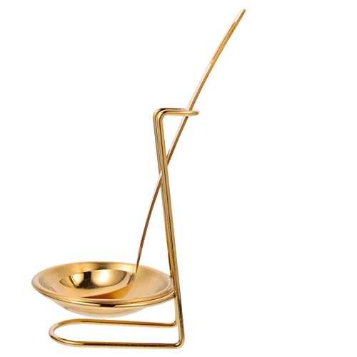 VINTORKY 1 Set Löffelablage Babylöffel Deckel Löffel Teesieb Küchenlöffel Spatelhalter Babybesteck Kaffeestampfer Tischküche Messlöffel Spüllöffelhalter Edelstahl Golden von VINTORKY