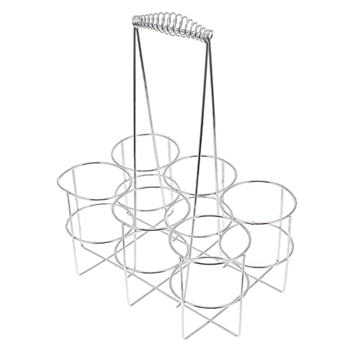 VINTORKY 1 Stück Edelstahl-Bierkorb Stilvoll Trinkflasche mit Gestell Lagerung Stand flaschenregal bierflaschenhalter Bottle Rack entfernte Bierkiste Bier Rostfreier Stahl Silver von VINTORKY