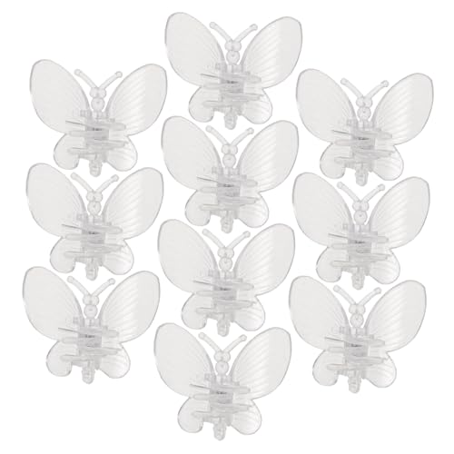 VINTORKY 10Stücke Orchideen Clips Klare Pflanzen Clips für Kleine Pflanzenstiele Praktische Befestigungsklammern für Phalaenopsis und Andere Orchideen Pflanzenstützclips für Den Garten von VINTORKY