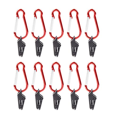 VINTORKY 10 Stück Teiliges Set Outdoor Zeltclips mit Karabiner Multifunktionale Tarp Klammern für Zeltbefestigung Winddicht für Camping und Grillen VINTORKY 10 Stück Teiliges Set Outdoor Zeltclips mit Karabiner Multifunktionale Tarp Klammern für Zeltbefestigung Winddicht für Camping und Grillen von VINTORKY