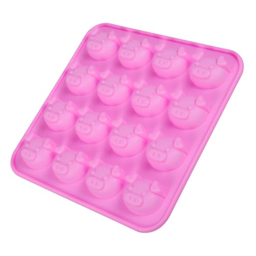 VINTORKY Antihaftbeschichtete Silikonform in Schweineform Zum Backen Von 16 Schokoladenkuchen-fondantformen von VINTORKY