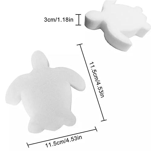 VINTORKY 16 Stück Teiliges Pool Filter Schwamm Hochwirksamer Ölabsorbierender Schwamm im Niedlichen Schildkröten Design Weiß für Schwimmbäder und Spas von VINTORKY
