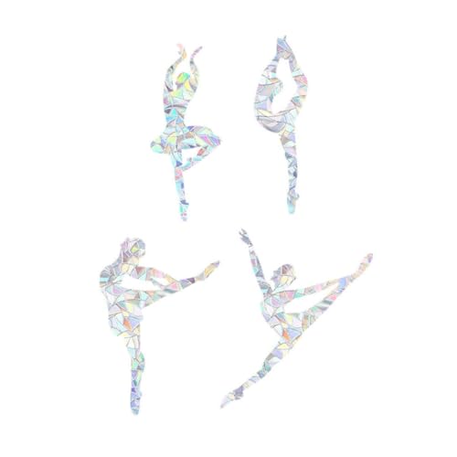 VINTORKY 1Satz Dekorative Ballett Fensteraufkleber Abnehmbare Statische Folie Farbige Prisma Designs für Fenster Türen und Möbel Einfach Anzuwenden Hinterlässt Rückstände von VINTORKY