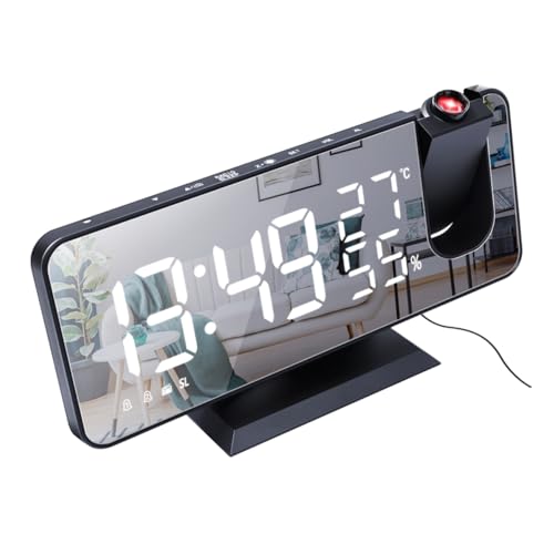 VINTORKY 1Satz Digitaler Hygrometer Raumthermometer mit Projektionswecker und Radiofunktion LED Anzeige für Temperatur und Luftfeuchtigkeit für Schlafzimmer und Wohnzimmer VINTORKY 1Satz Digitaler Hygrometer Raumthermometer mit Projektionswecker und Radiofunktion LED Anzeige für Temperatur und Luftfeuchtigkeit für Schlafzimmer und Wohnzimmer von VINTORKY